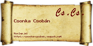 Csonka Csobán névjegykártya