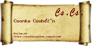 Csonka Csobán névjegykártya